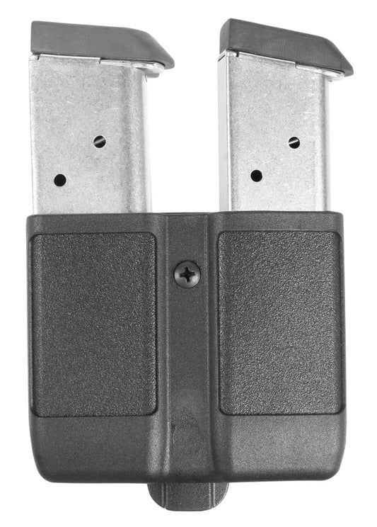 Blackhawk 410510PBK Double Mag Case Black Polymer Belt Clip Compatible W/ Single Stack 9mm/10mm/40/45/357