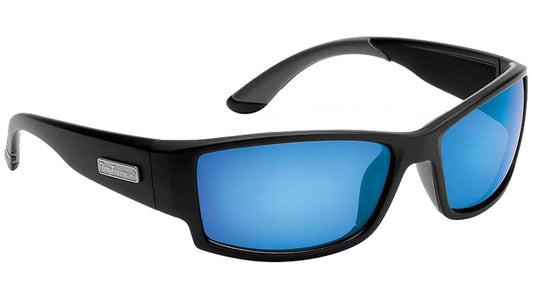 Flying Fisherman 7717BSB Razor Matte Black Blue Mirror Sunglasses