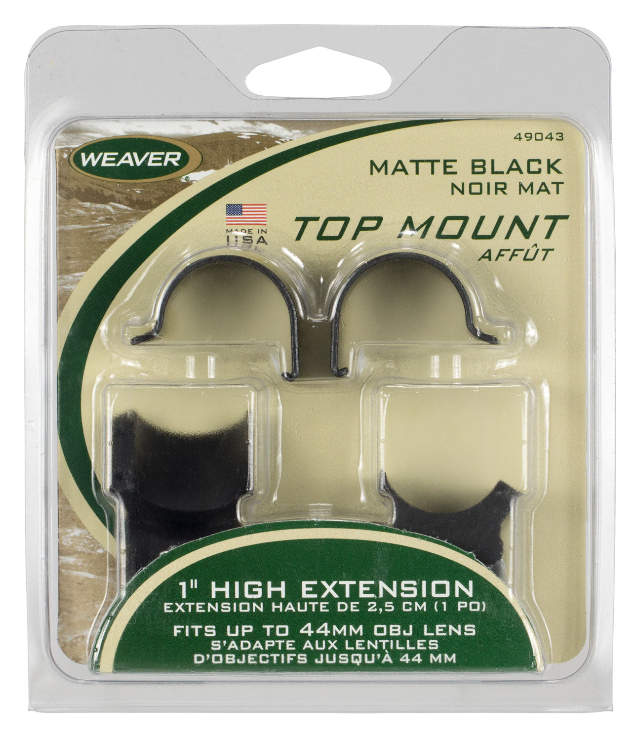 WEAVER TOP MOUNT EXT RNGS 1" MATTE