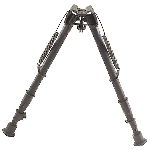 Harris Bipods 251A2 Non-Swivel 25 Swivel Stud, 12-25", Black Steel/Aluminum, Rubber Feet