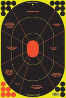 Birchwood Casey 34657 Shoot-N-C Reactive Target Bullseye Adhesive Paper Target 12" X 18" 40 Per Pkg