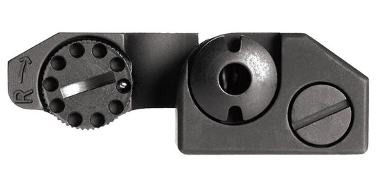 Troy Ind SSIGFBSROBT00 Rear Folding BattleSight Round Black Hardcoat Anodized For AR-15