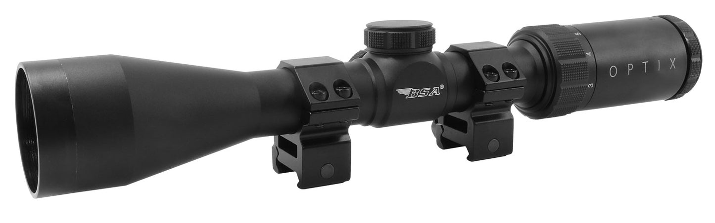 BSA HS412X40TB OPTIX Black Matte 4-12x 40mm 1" Tube BDC-8 Reticle