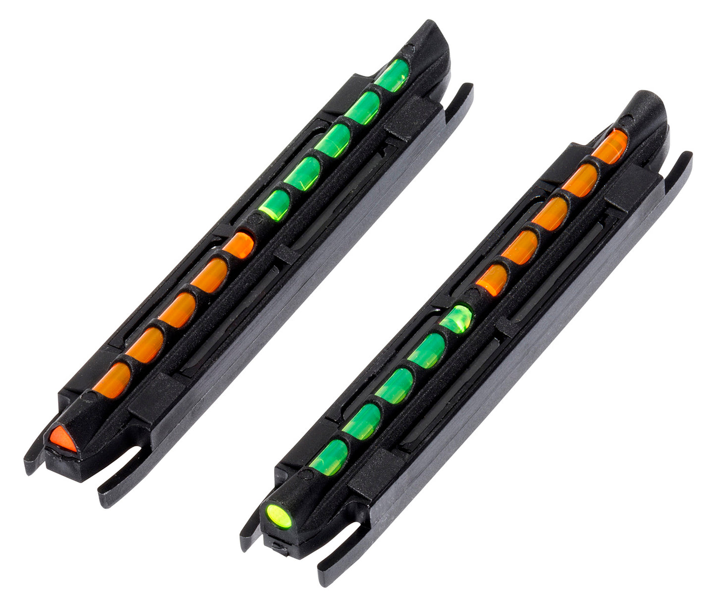 HiViz TO300 Two-In-One Magnetic Front Sight Black | Green/Orange Fiber Optic