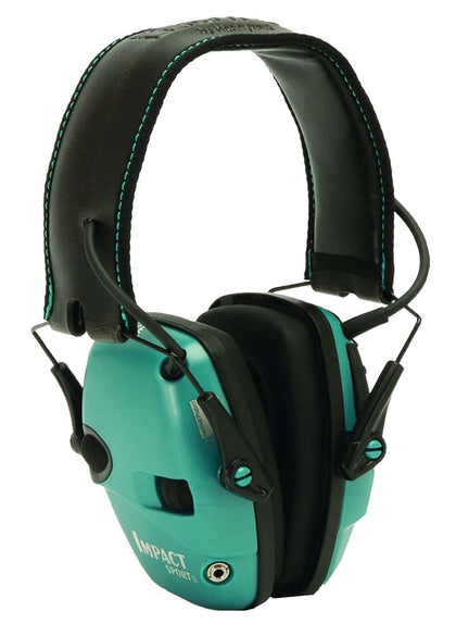 Howard Leight R02521 Impact Sport Electronic Muff 22 DB Over The Head Black/Teal Adult 1 Pair