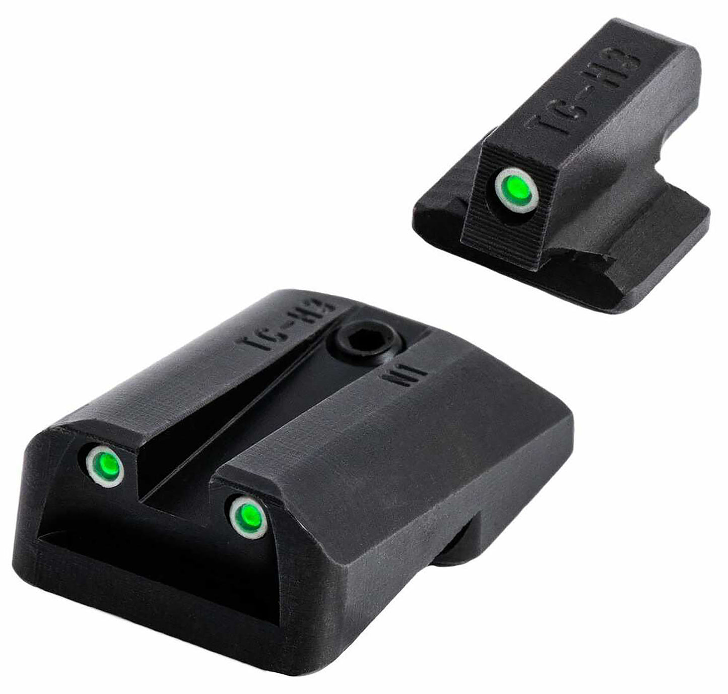 TruGlo TGTG231N2W Tritium Pro Black | Green Tritium White Outline Front Sight Green Tritium Rear Sight