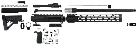 TacFire SSRK308LPK18BN AR Build Kit Rifle 308 Win AR-10 Black Nitride Aluminum 5/8"-24 Tpi *Sports South Exclusive.