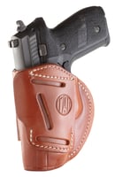 1791 Gunleather 4WH5CBRR 4-Way IWB/OWB 05 Classic Brown Leather Belt Clip Fits S&W M&P/Springfield XD/Glock 17/HK VP9