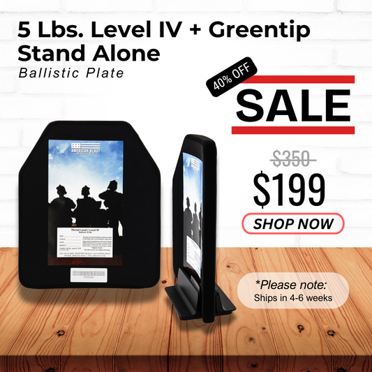 Level IV + Greentip 5 Lbs Ballistic Plate